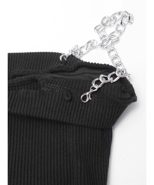 GYDA（ジェイダ） キャミソール chainストラップテレコビスチェ