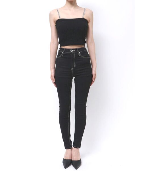 GYDA（ジェイダ） キャミソール chainストラップテレコビスチェ