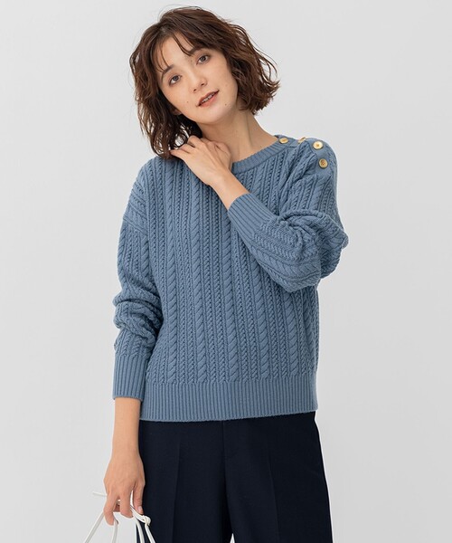 おまとめ3点　23区　ニジュウサンク　ニット　長袖 23区（ニジュウサンク） 長袖ニット 38 ブルー レディース : ZOZOTOWN