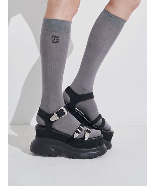 EVRIS 今季　バックルモチーフスニーカーサンダルSサイズ美品！ EVRIS サンダル バックルモチーフスニーカーサンダル レディース