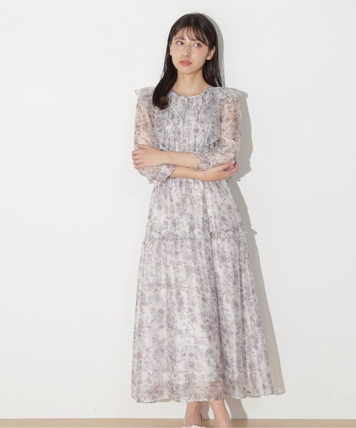 シャイニーフラワーラッフルワンピース JILL BY JILLSTUART JILL by STUART ワンピース シャイニーフラワーラッフル