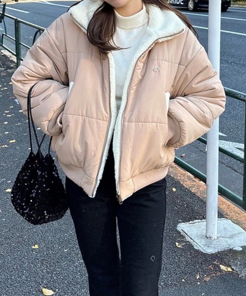 ダウンコート ダウンジャケット リバーシブルボアダウンライク