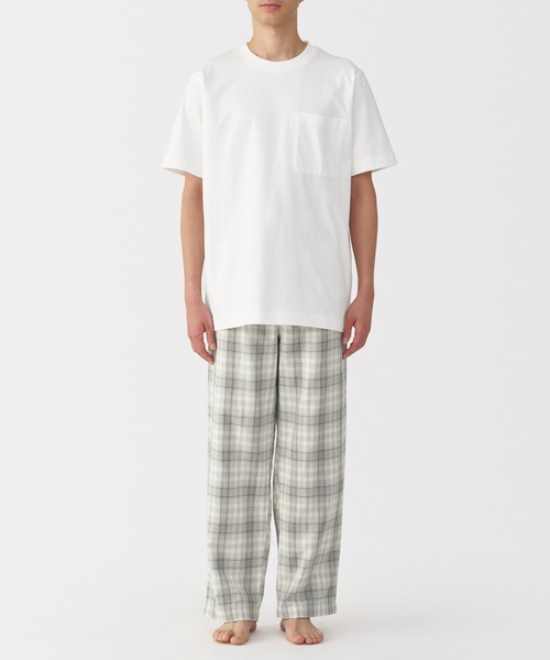 無印良品（MUJI） パジャマ 紳士 二重ガーゼ 半袖ルームウェアセット