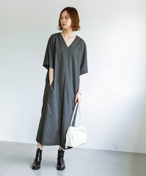 IENAイエナ＊半袖ワンピース＊ネイビー＊36 IENA 「IENA」 半袖ワンピース 36 ネイビー レディース