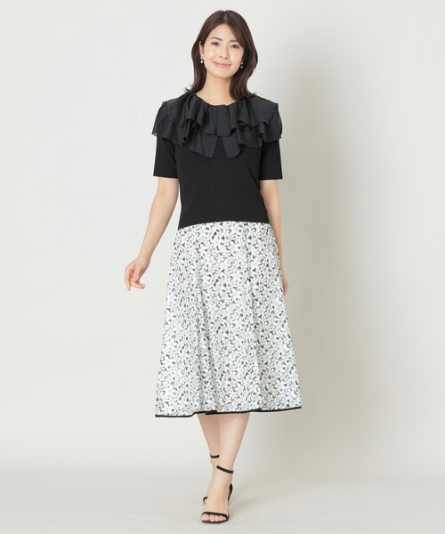 TO BE CHIC ケープデザイン レーヨンリブニット 即納】ケープデザインリブニットトップス – ESICA