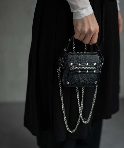 CREARE -LINO- ショルダーバッグ バッグ スタッズ付き ミニショルダー 