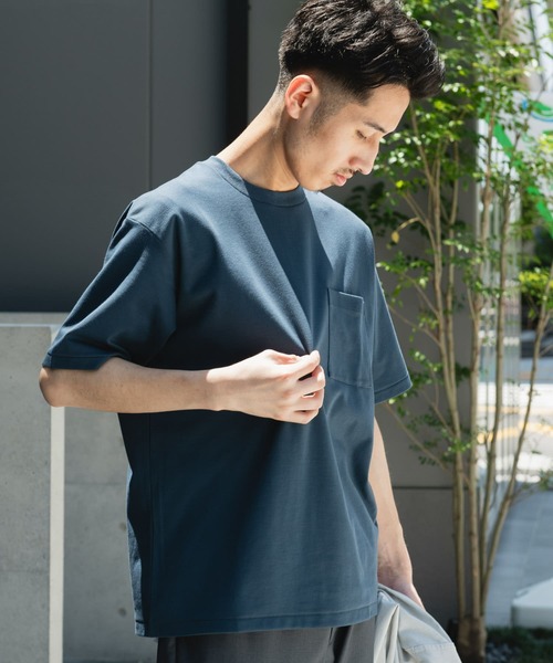 【関税・送料込】THOM BROWNE ポケット付き 半袖Tシャツ 150グラム】ジッパーポケット半袖マウンテンTシャツ UN508