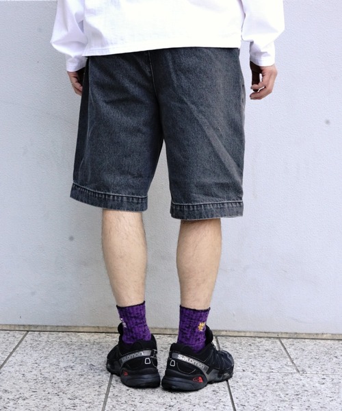 パンツ wide denim shorts M MOUSSY | WIDE DENIM SHORT パンツ (ショートパンツ ) |SHEL