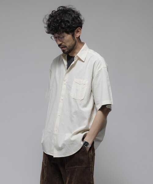 HINSON シャツ 半袖 HINSON/ヒンソン レギュラーカラー ショート