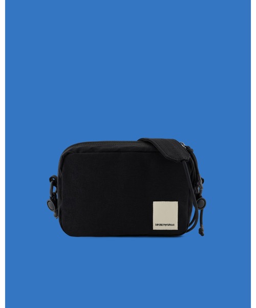 EMPORIO ARMANI ショルダーバッグ テックケース ブラック EMPORIO ARMANI アルマーニ スマホケース ショルダーストラップ
