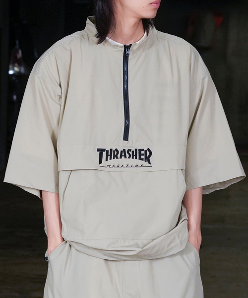 THRASHER（スラッシャー） コート ジャケット S/S NYLON ANORAK HALF