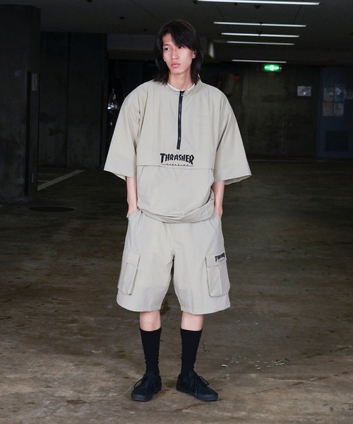 THRASHER（スラッシャー） コート ジャケット S/S NYLON ANORAK HALF