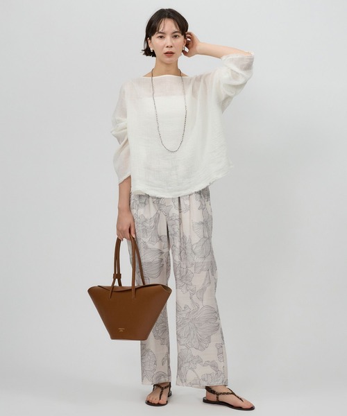 BABYLONE（バビロン） パンツ フラワープリントパンツ レディース