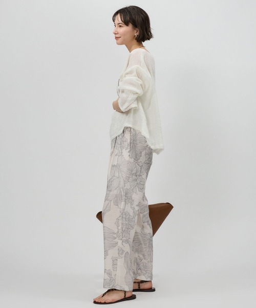 BABYLONE（バビロン） パンツ フラワープリントパンツ レディース