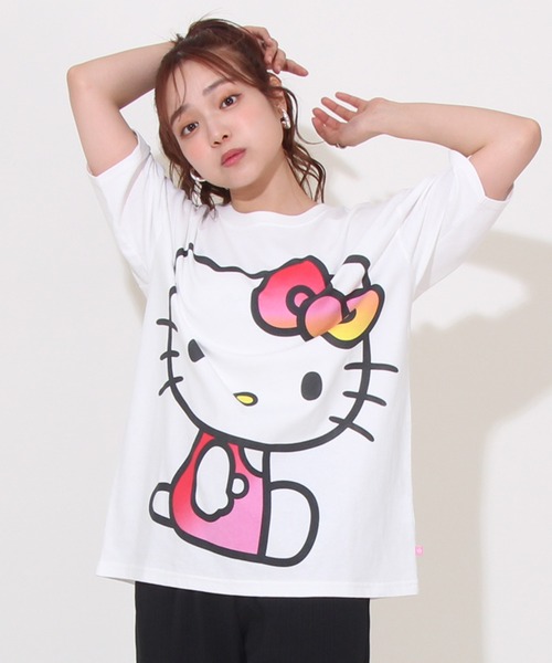 sanrio（サンリオ） tシャツ 半袖 「綿100％」 親子お揃い BIGフェイス