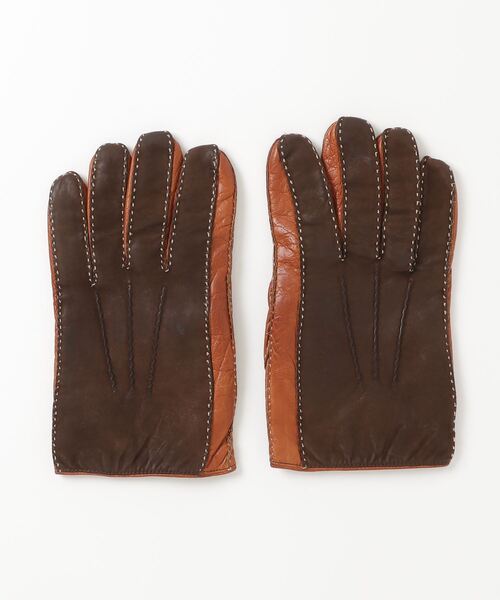 TAKEO KIKUCHI（タケオキクチ） 手袋 - ブラウン メンズ : ZOZOTOWN