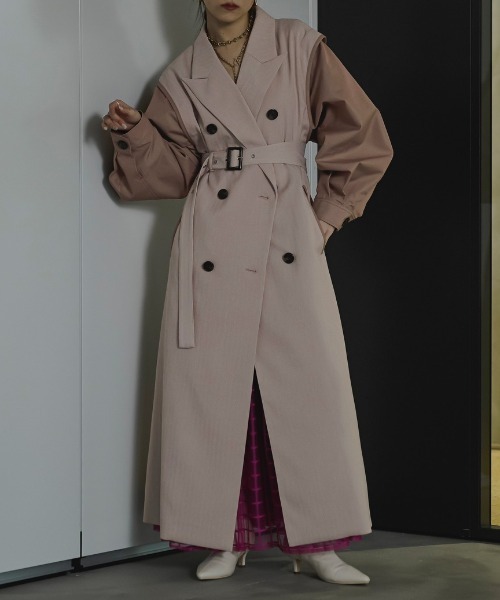 Ezick トレンチコート FREE ピンク レディース : ZOZOTOWN Yahoo!店