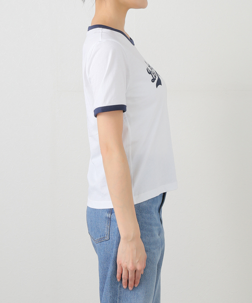 tシャツ SPORTY＆RICH / スポーティアンドリッチ DODGERS RINGER T-SHIRT レディース Sporty & Rich Dodgers Ringer T-shirt | White | FARFETCH CA