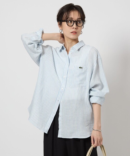 ブラウス シャツ ライトオックスオーバーシャツ レディース LACOSTE ブラウス シャツ 「LACOSTE」オーバーサイズ レディース