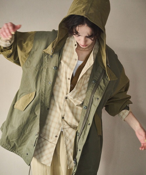 ジャケット・アウター MAGLIANO 19aw PAZIENZA ESKIMO KHAKI kha:ki カーキ エコファー ナイロンタフタ ミリタリー キルト ライナー