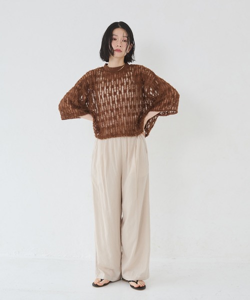 hunch パンツ シアー ストレートパンツ レディース : ZOZOTOWN