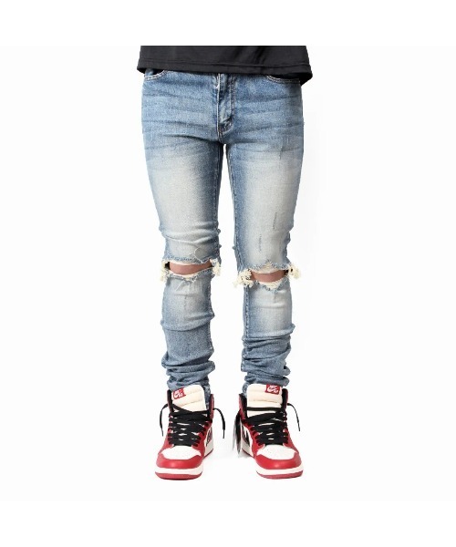 mnml デニム mnml デニム ミニマル バイカーデニム メンズ ストレッチ