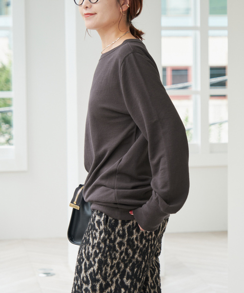「Spick & Span」 長袖カットソー FREE チャコールグレー レディース Spick＆Span 「Spick & Span」 長袖カットソー FREE
