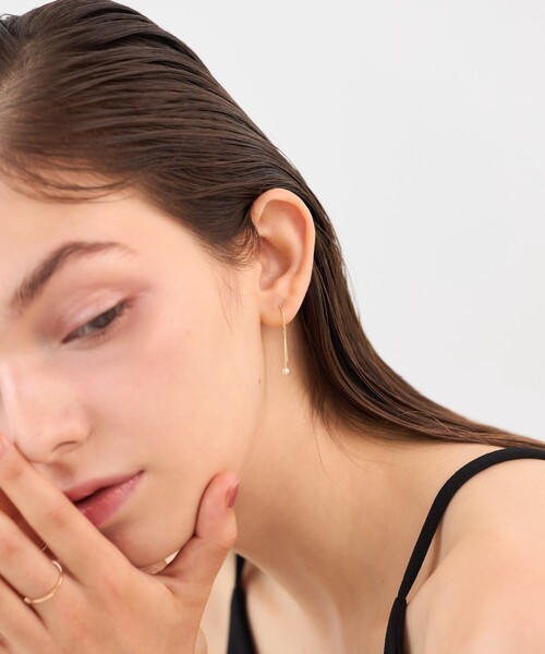 ete ピアス K18YG パール アメリカンピアス レディース