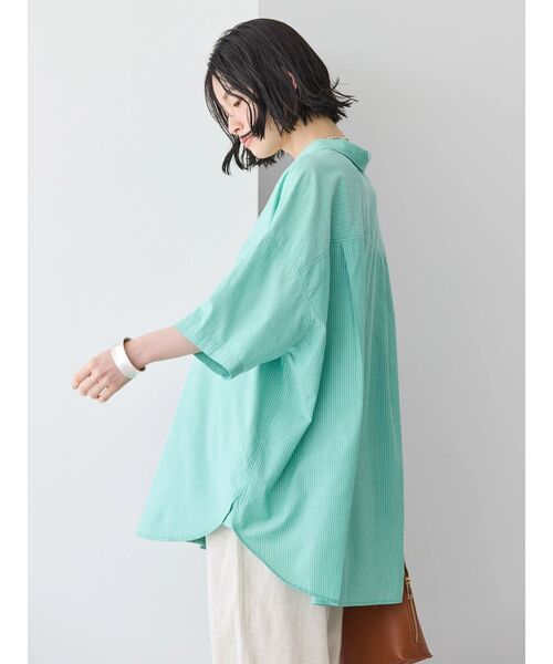 「AMERICAN HOLIC」 7分袖チュニック M カーキ レディース