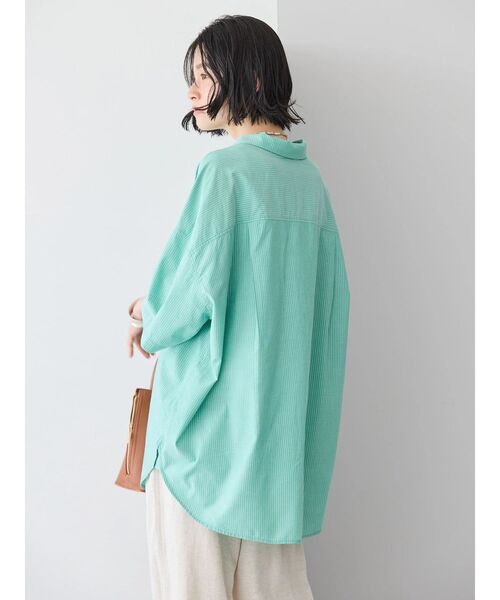 「AMERICAN HOLIC」 7分袖チュニック M カーキ レディース