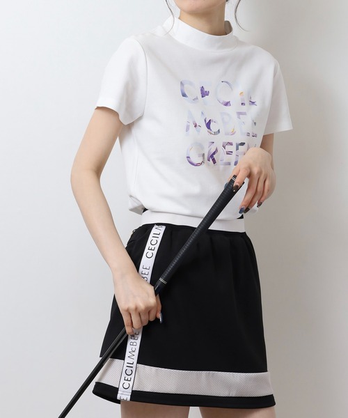 tシャツ FLOWER LOGO　MOCK NECK レディース