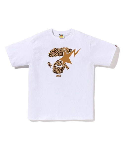 エイプ Tシャツ A BATHING APE tシャツ WILD LEOPARD PATTERN FACE STA TEE
