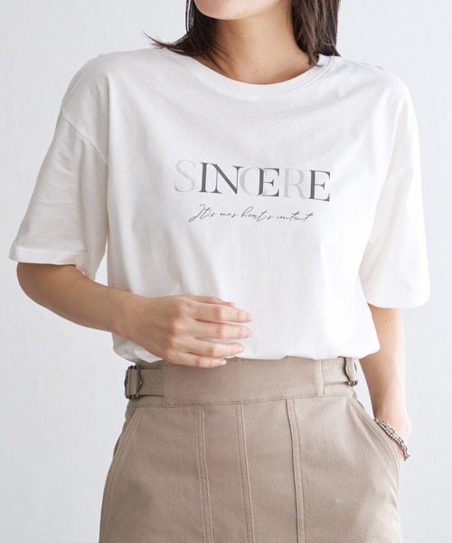 ikka（イッカ） tシャツ 半袖 ロゴフォトプリントT レディース