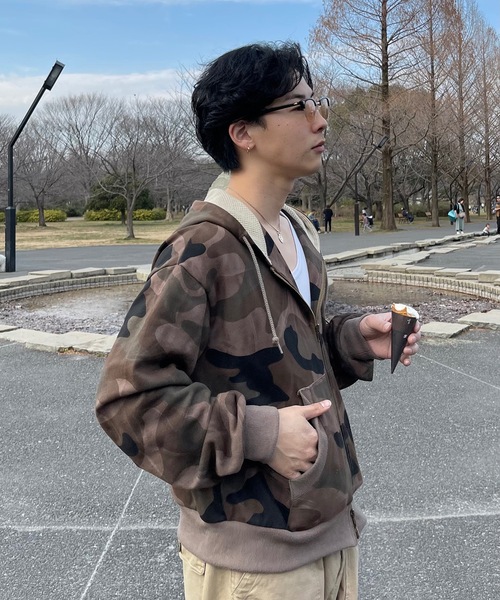 MandO（エムオー） パーカー ウッドランドカモダブルフェイスジップ