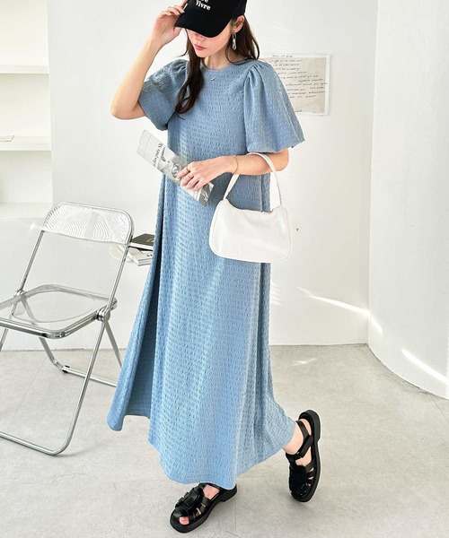 「GeeRA」 半袖ワンピース MEDIUM チャコール レディース_画像8