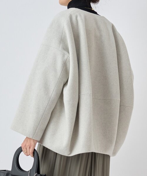 DANTON グレー　ウールコート　36 DANTON ウールジャケット グレー - メルカリ