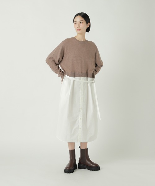 ZUCCa ワンピース シャツドッキングニット / : ZOZOTOWN Yahoo!店