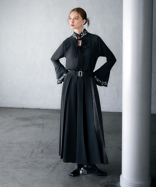 HARE（ハレ） ブラウス シャツ 2WAYフラワーシシュウブラウス(HARE