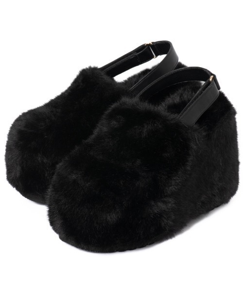 【新品未使用タグ付き】Cheri me ファーサンダル L 黒 箱無し 中古・古着通販】GUCCI (グッチ) アングリーキャット ファー