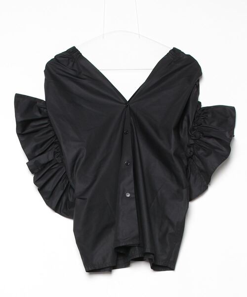 「MODE ROBE」 半袖ブラウス FREE ブラック レディース_画像2