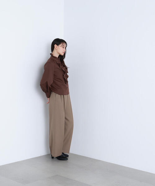 (6)H beauty & youth ワイドストレートパンツ BEAUTY&YOUTH UNITED ARROWS｜タックワイドストレートパンツ