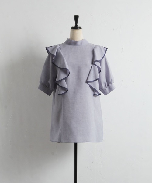 「tocco closet」 半袖ブラウス M ブラック レディース_画像2