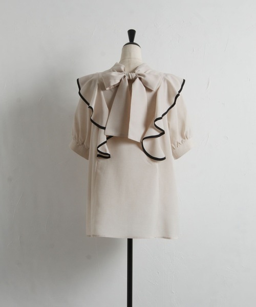 「tocco closet」 半袖ブラウス M ブラック レディース_画像6