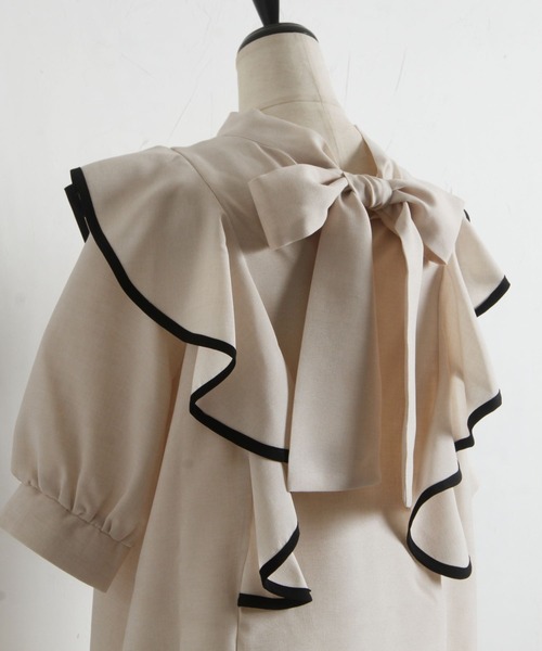 「tocco closet」 半袖ブラウス M ブラック レディース_画像7