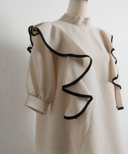 「tocco closet」 半袖ブラウス M ブラック レディース_画像9