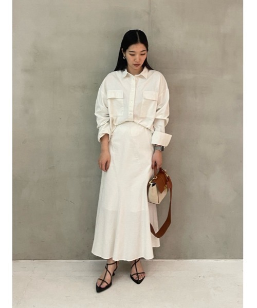 「Mila Owen」 長袖シャツ 0 インディゴブルー レディース_画像7