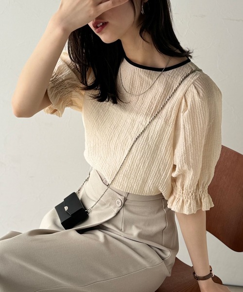 「classicalelf」 半袖カットソー LARGE アイボリー レディース_画像9