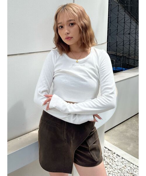 MURUA（ムルーア） tシャツ HOTFIXロゴテレコトップス レディース