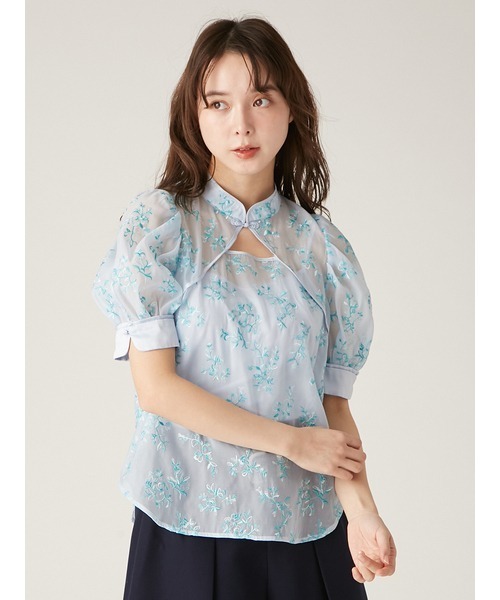 「LILY BROWN」 半袖ブラウス ONE SIZE ホワイト レディース_画像6