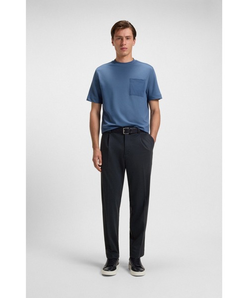 BOSS（HUGO BOSS） パンツ テーパードフィットパンツ メランジ
